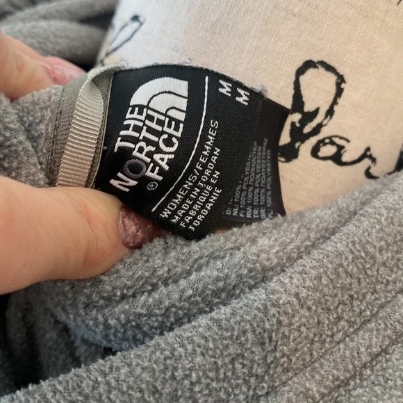 The North Face gray zipup fleece sweatshirt - Picture 6 of 7